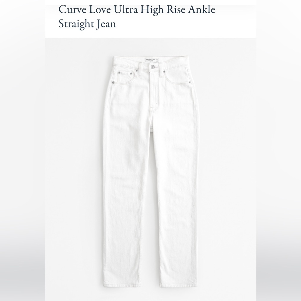 Abercrombie straight ultra high rise jean SHORT